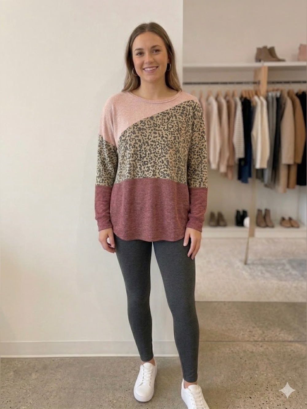 Maurices Blush Pink Knit Top, size Large